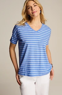 linen-blend relaxed tee