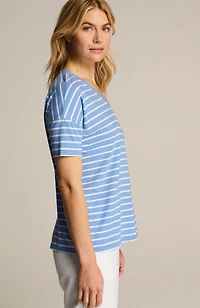 linen-blend relaxed tee