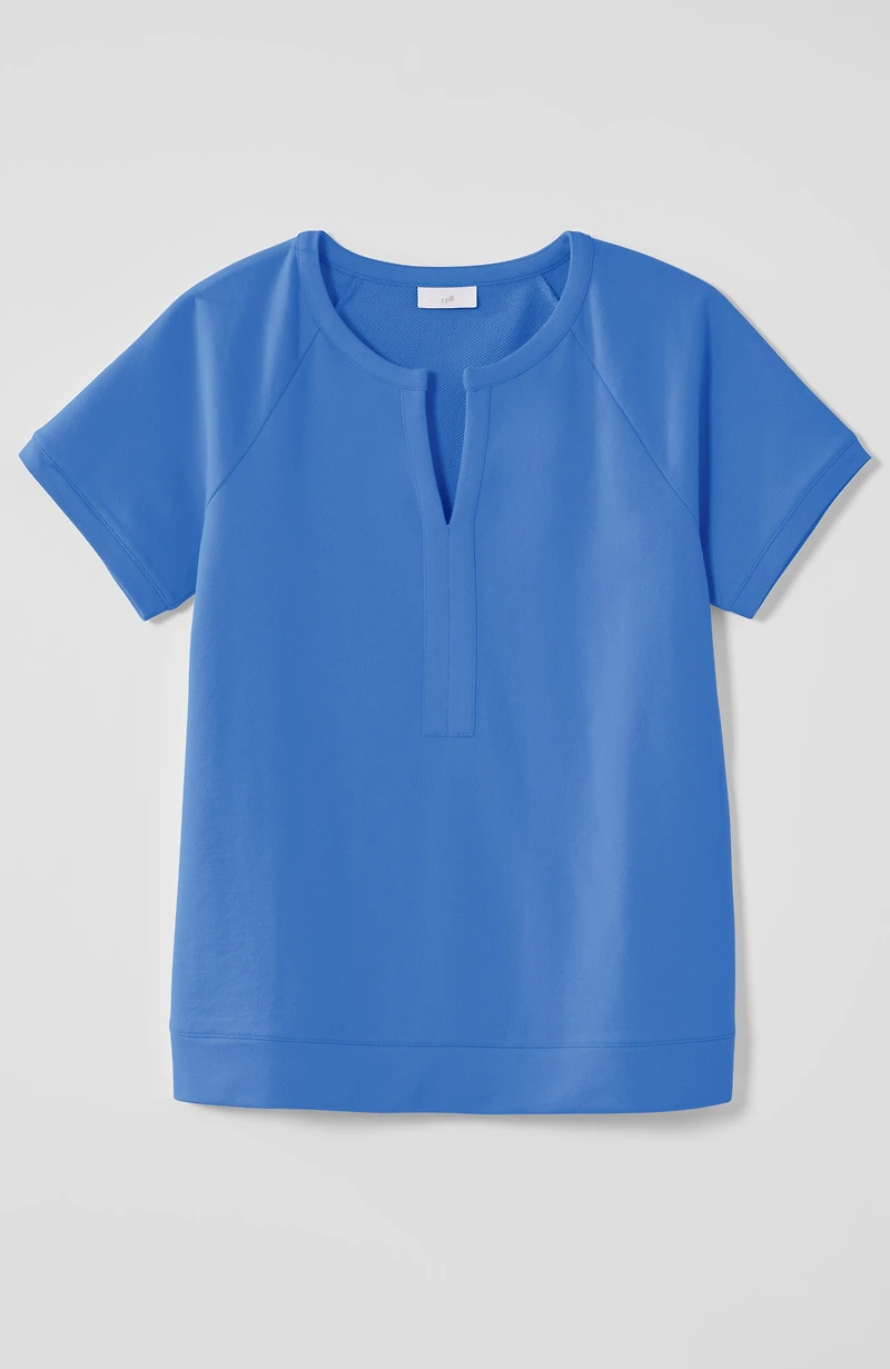 french terry short-sleeve pullover