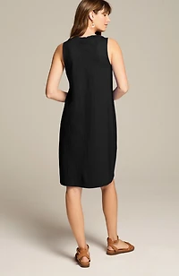 sleeveless henley dress