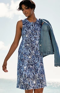 sleeveless henley dress