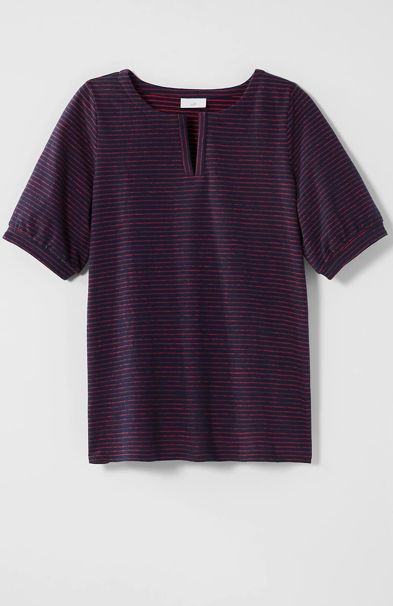 striped-jacquard top