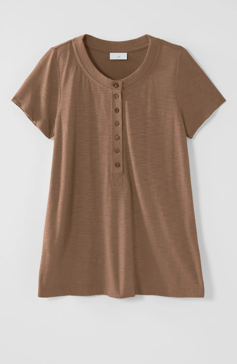 short-sleeve henley top