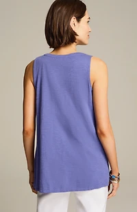 pintucked sleeveless top