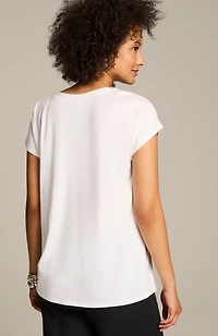 floral-embroidered top
