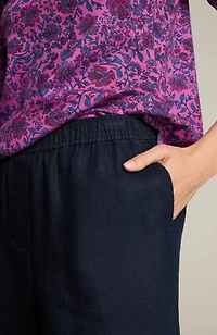 linen pull-on shorts