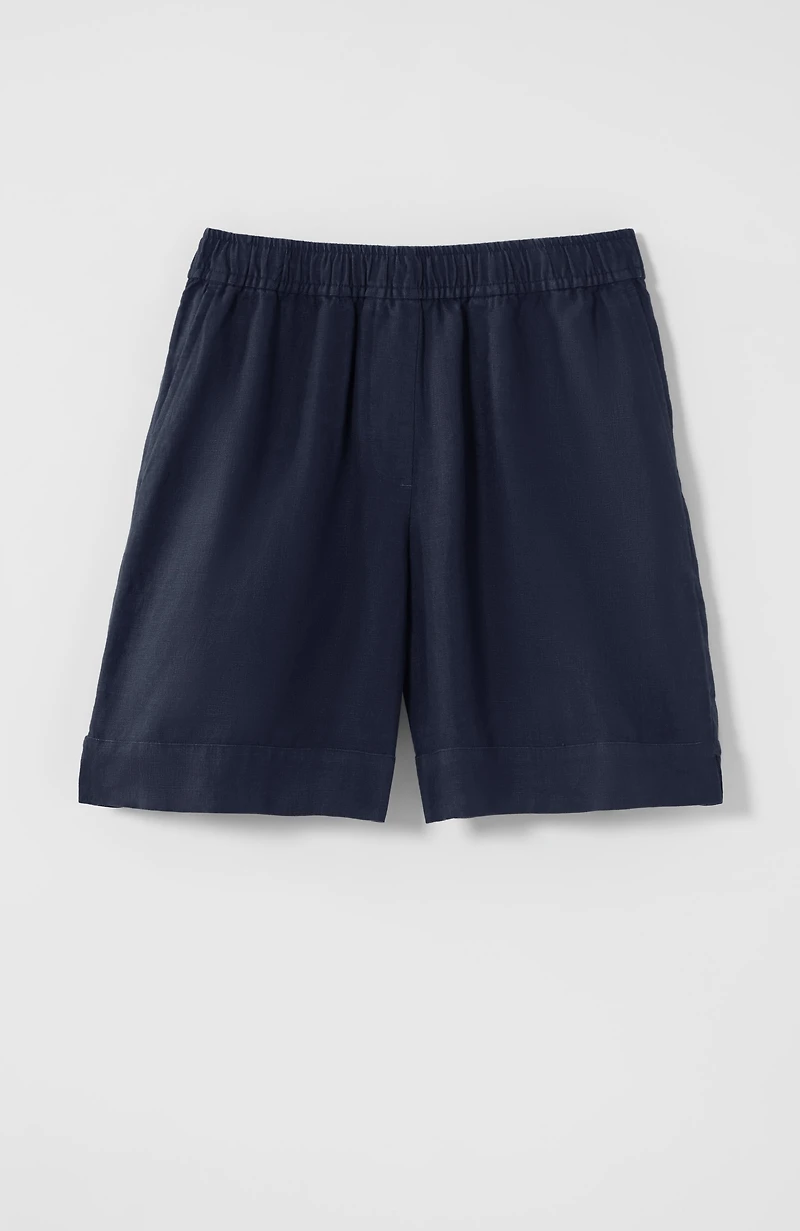 linen pull-on shorts