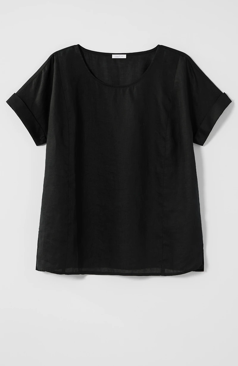 pure jill linen popover top