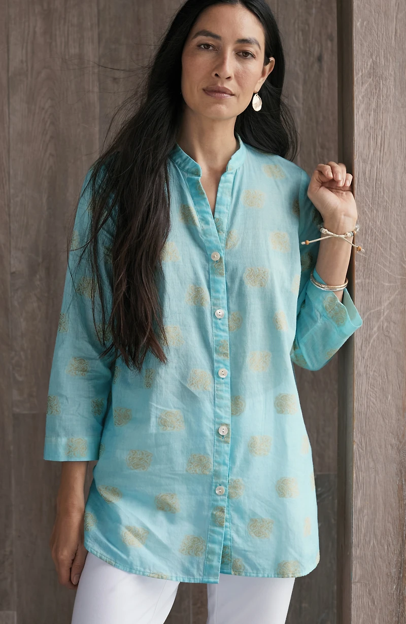 pure jill jacquard tunic