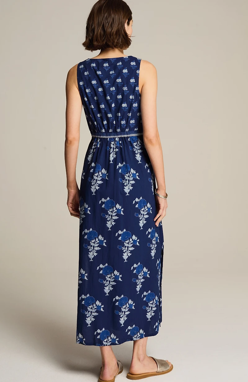 pure jill mixed-print maxi dress