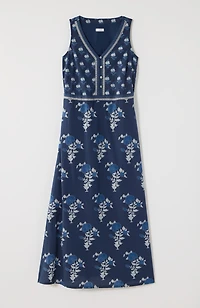 pure jill mixed-print maxi dress