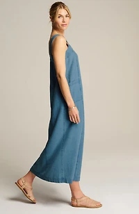 pure jill soft indigo maxi dress