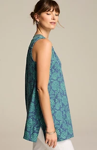 pure jill embroidered v-neck tunic