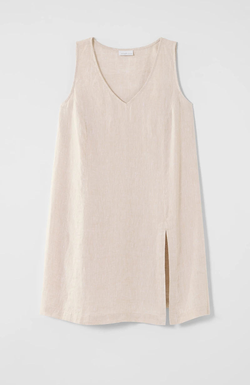 pure jill linen princess-seam tunic