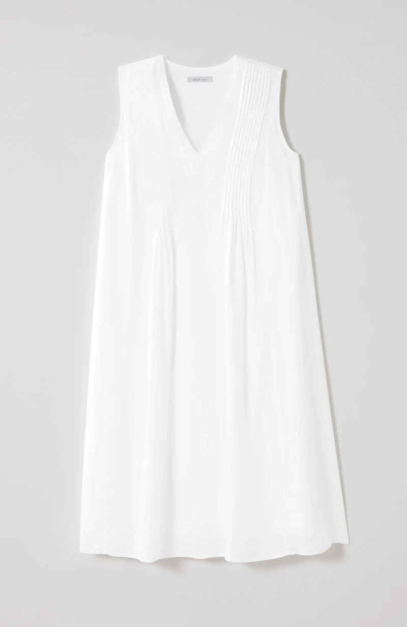 pure jill linen pintucked dress