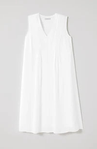 pure jill linen pintucked dress
