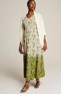 pure jill dip-dyed ikat dress