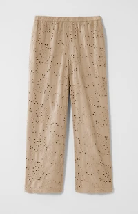 pure jill eyelet wide-leg crops