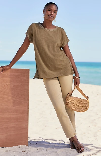 pure jill soft slim-leg jeans