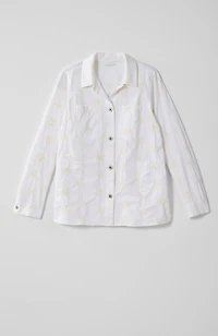 embroidered patch-pocket jacket