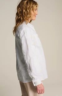 embroidered patch-pocket jacket