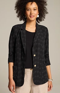 easy eyelet blazer