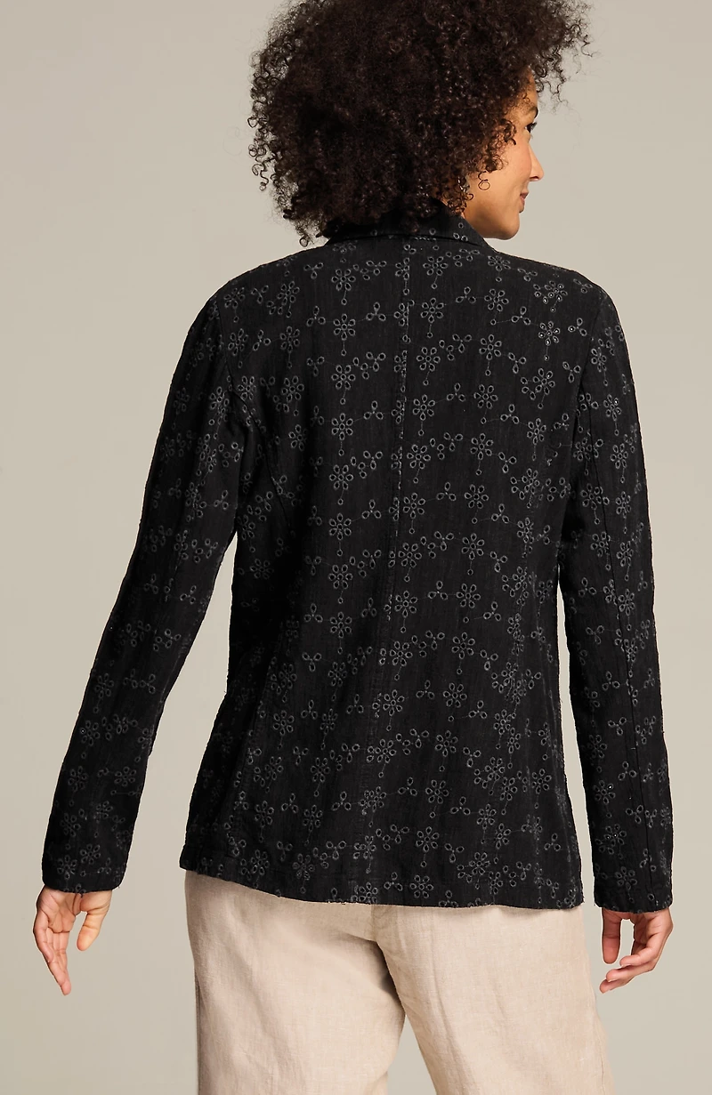 easy eyelet blazer