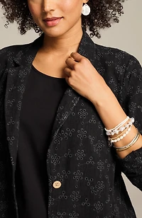 easy eyelet blazer