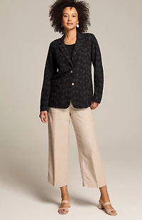 easy eyelet blazer