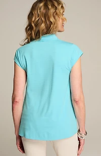 wearever slub-knit cap-sleeve top