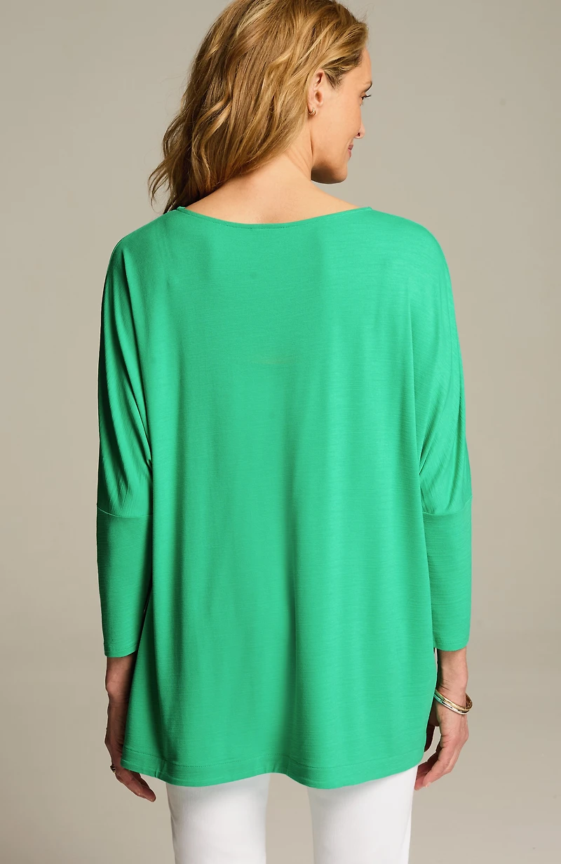 wearever slub-knit high-low hem top