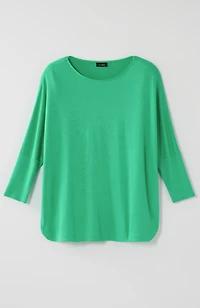 wearever slub-knit high-low hem top