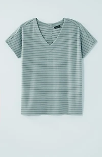 wearever textured button-back top