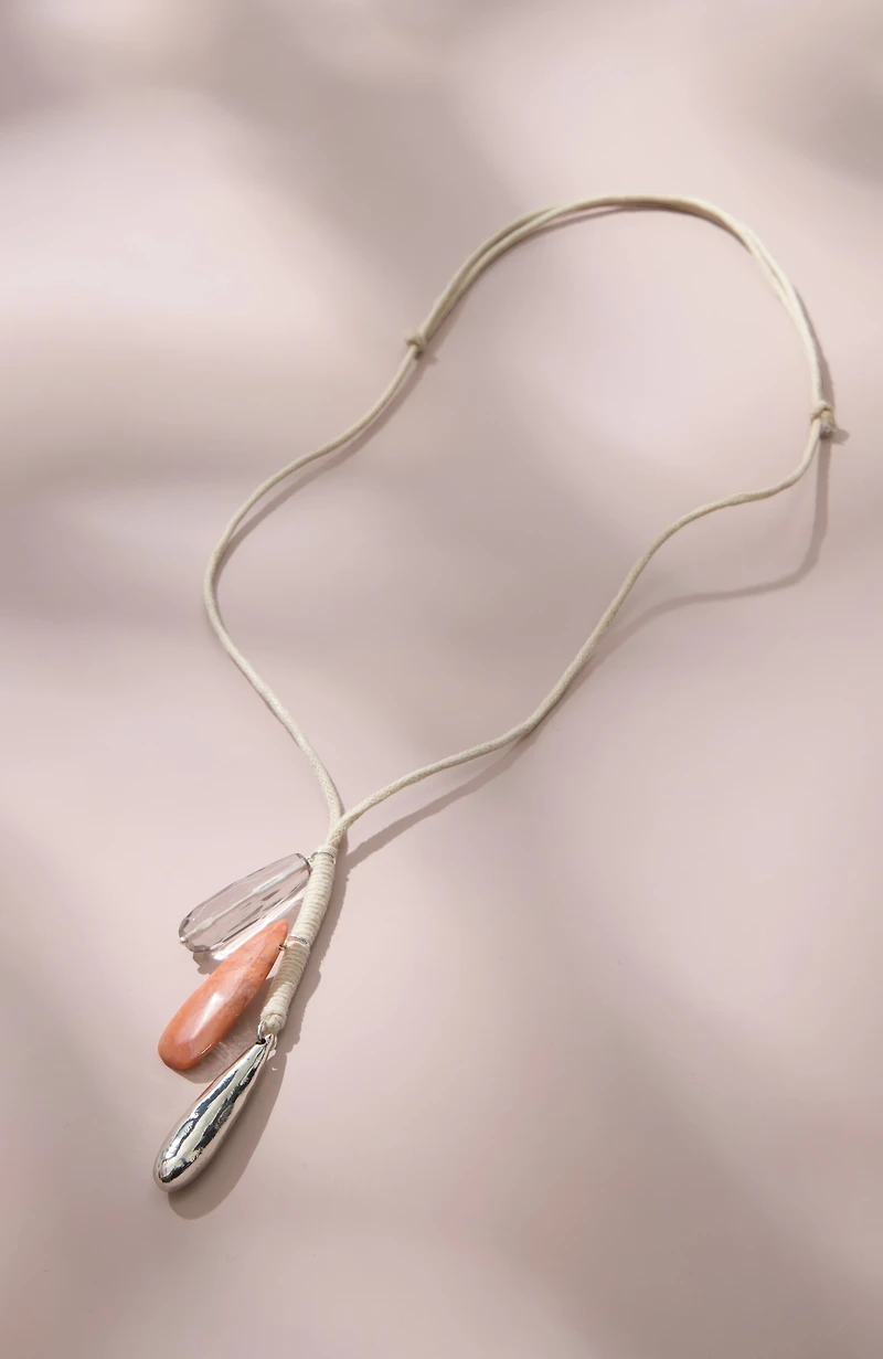 corded cluster necklace