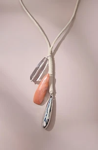 corded cluster necklace