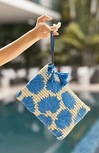 convertible embroidered wristlet