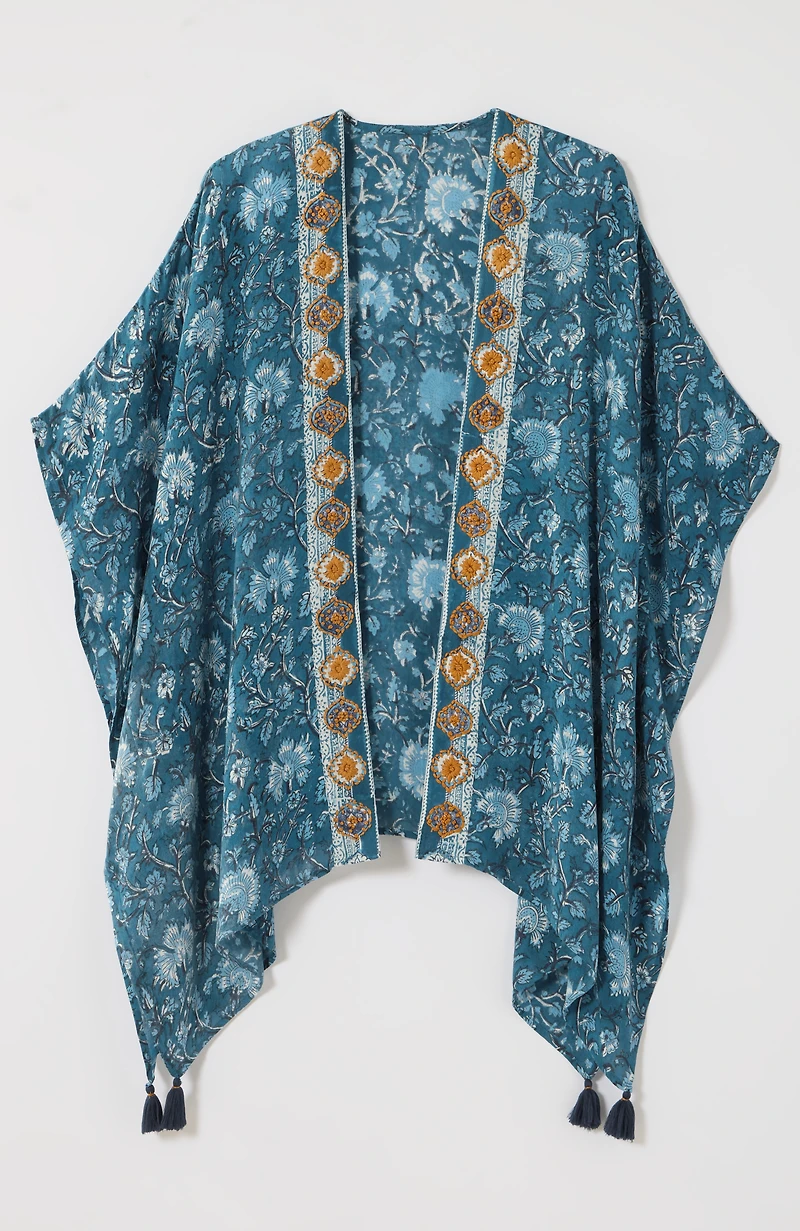 artisanal embroidered ruana
