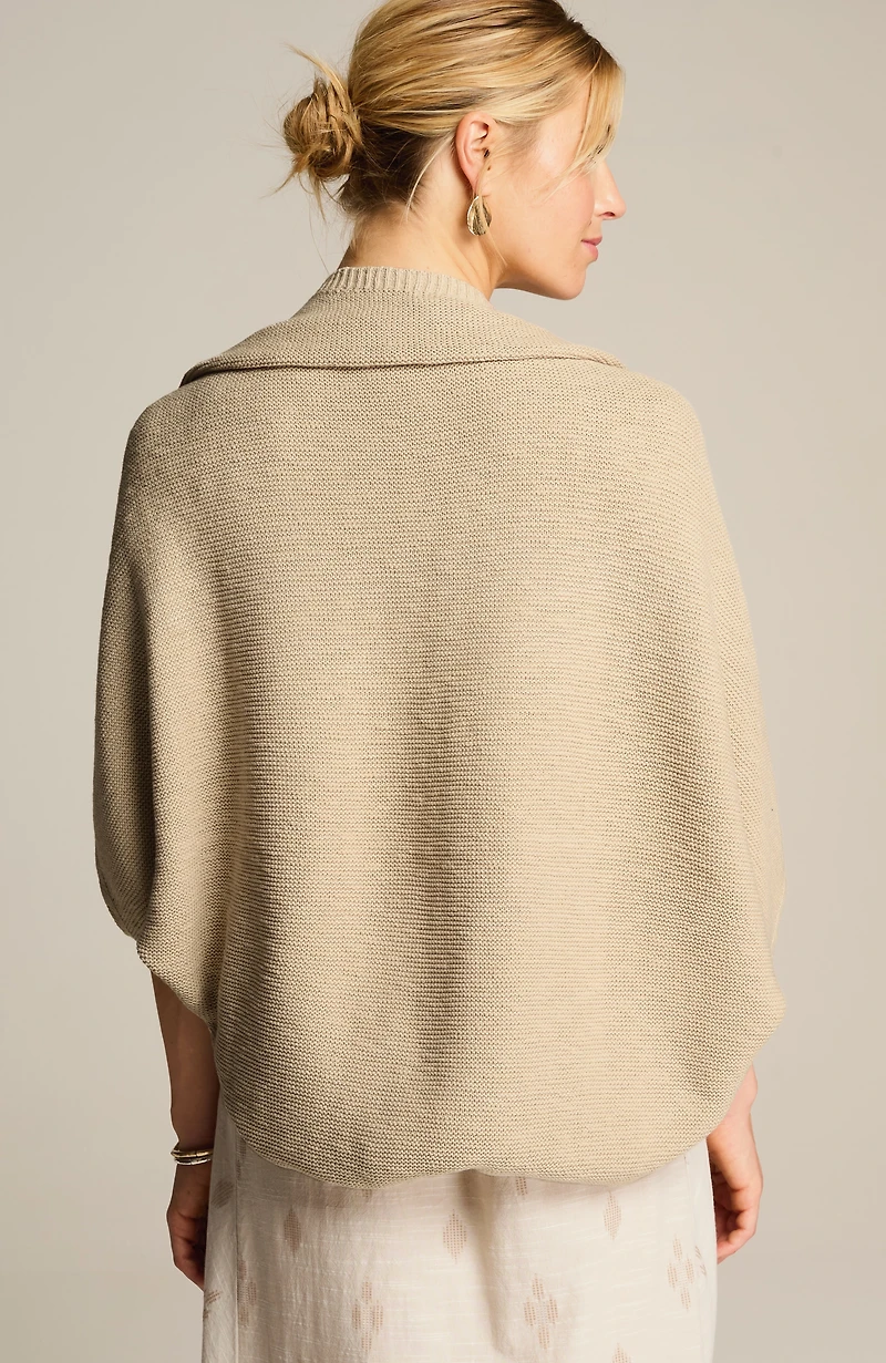 soft open-knit shrug