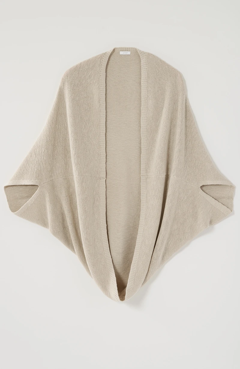 soft open-knit shrug