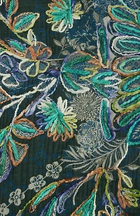 embroidered jacquard triangle scarf
