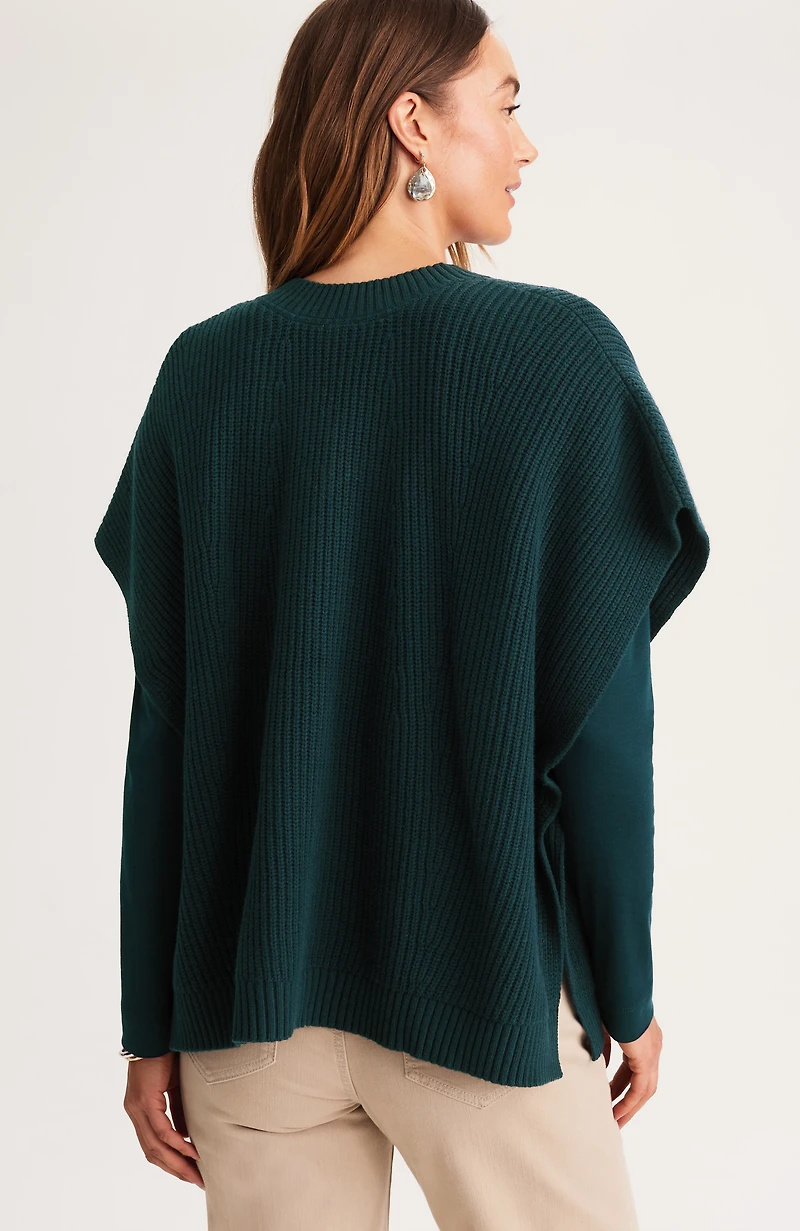 versatile tweed poncho