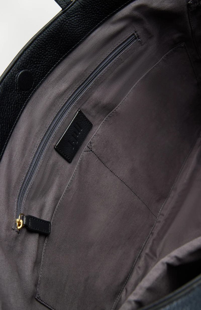 modern leather tote bag