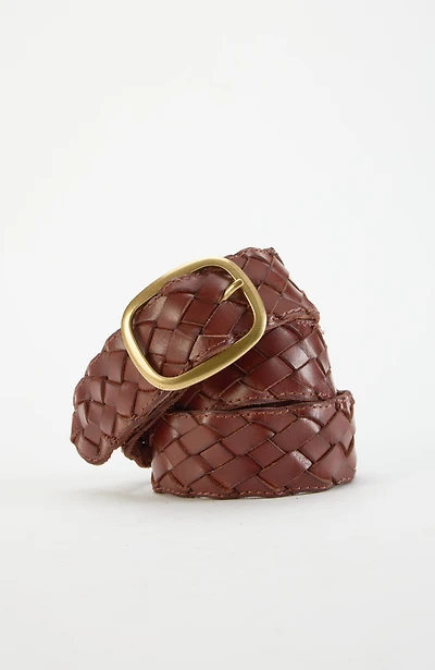 leather braided belt