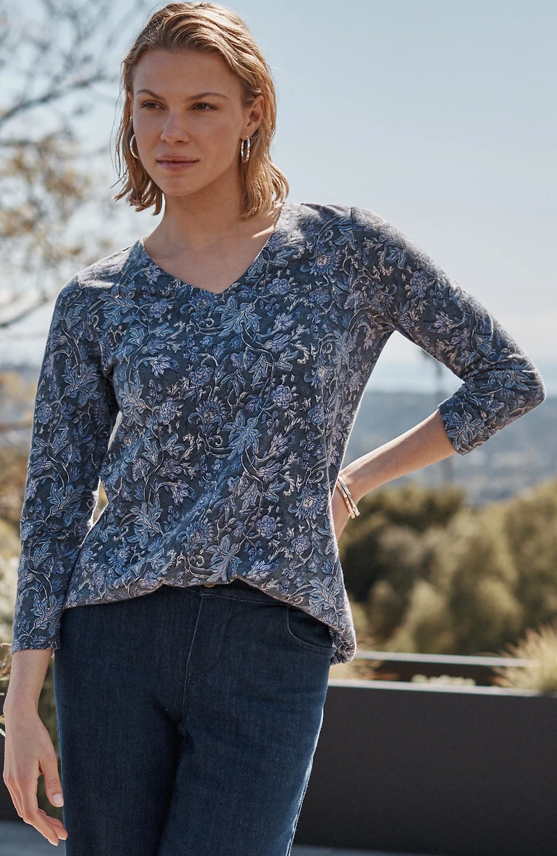 pure jill organically grown cotton slub tee