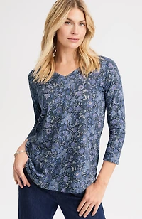 pure jill organically grown cotton slub tee