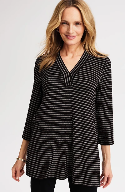 wearever marled-stripes tunic