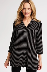 wearever marled-stripes tunic