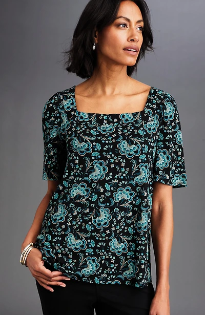 wearever button-back top