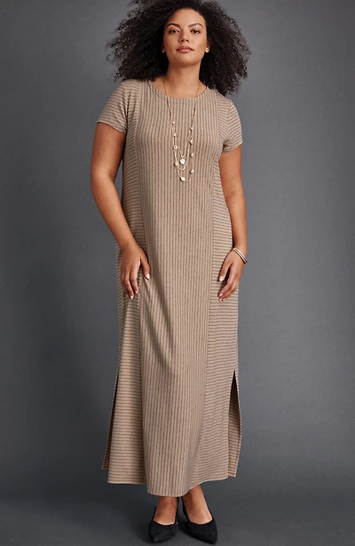 wearever mixed-stripe maxi dress