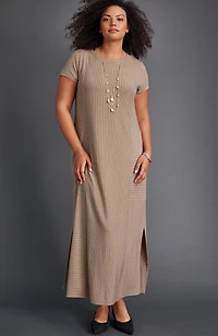 wearever mixed-stripe maxi dress